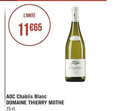 Aoc Chablis Blanc Domaine Thierry Mothe