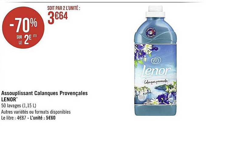 assouplissant calanques provençales lenor