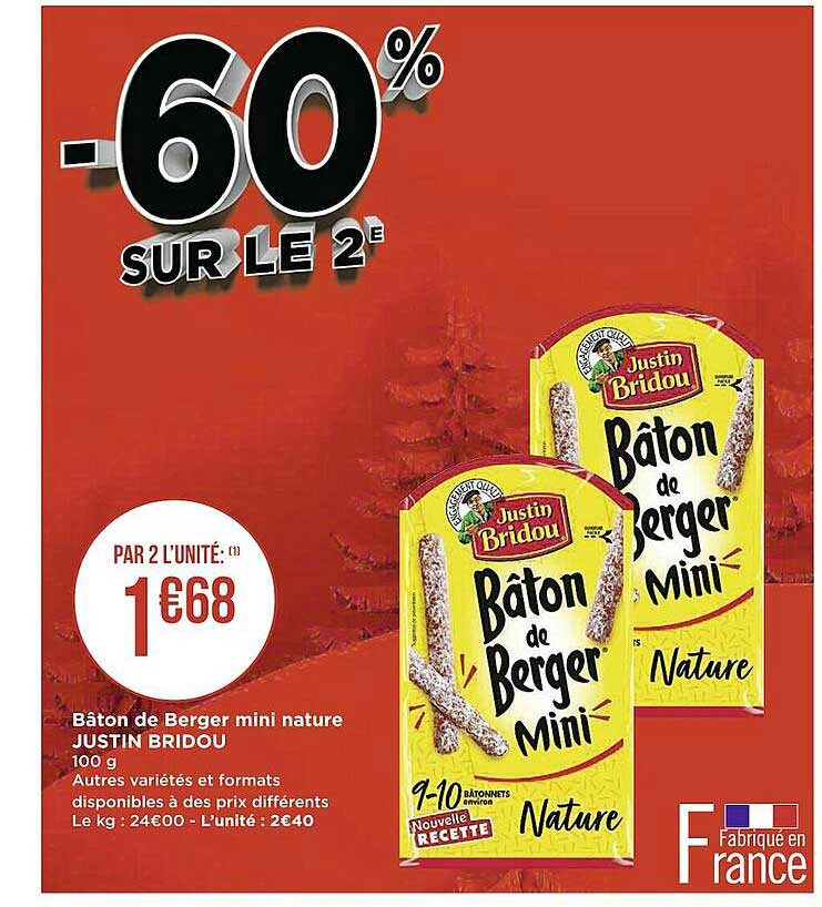 bâton de berger mini nature justin bridou