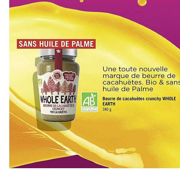 beurre de cacahuètes crunchy whole