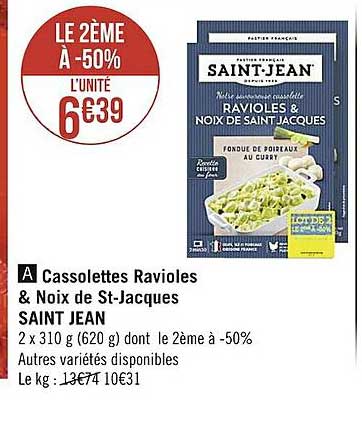 cassolettes ravioles & noix de st-jacques saint jean