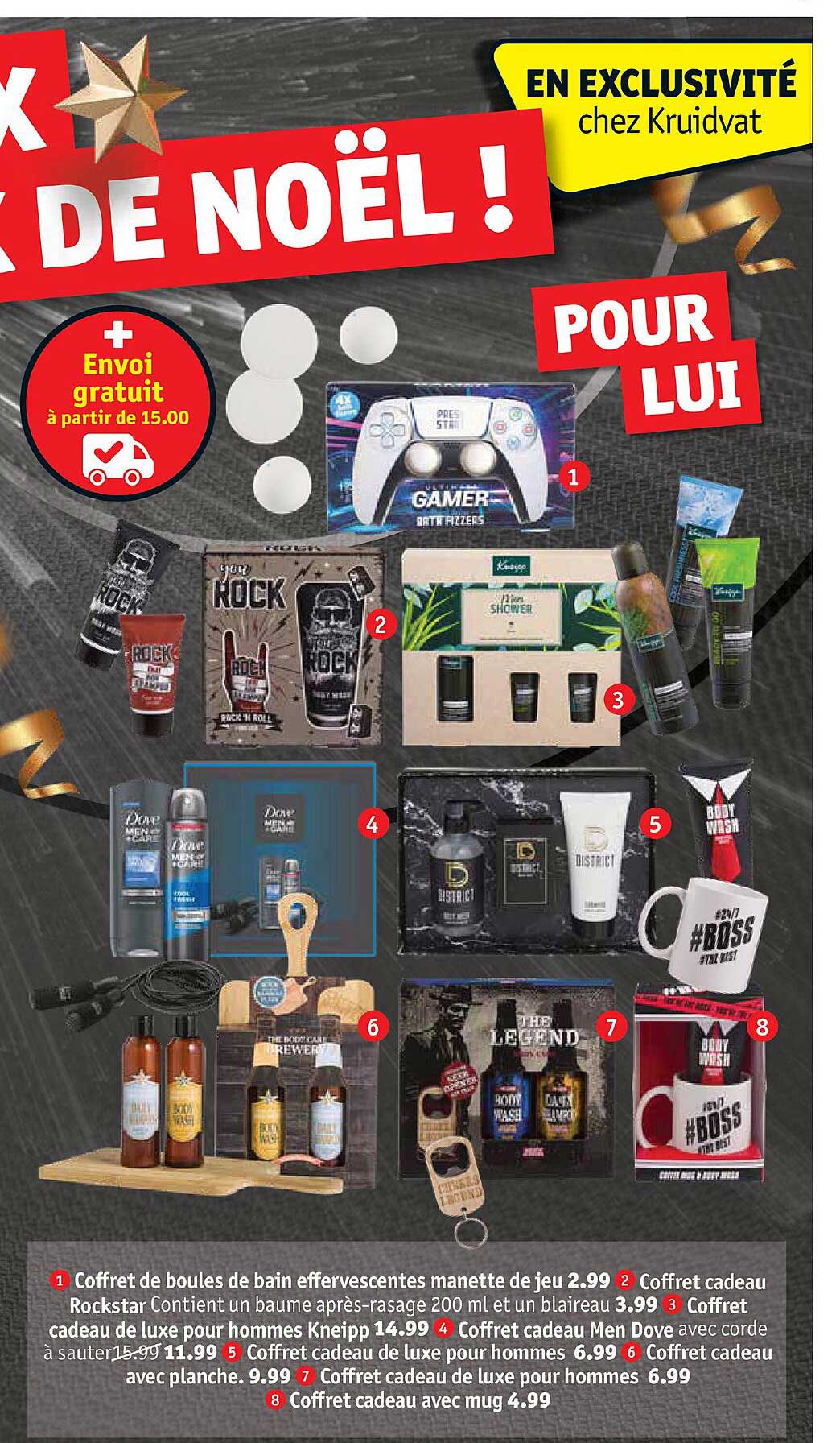 chasse aux cadeaux de noël pour lui