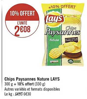 Chips Paysannes Nature Lays