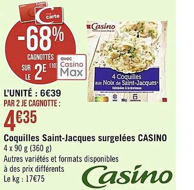 coquilles saint-jacques surgelées casino