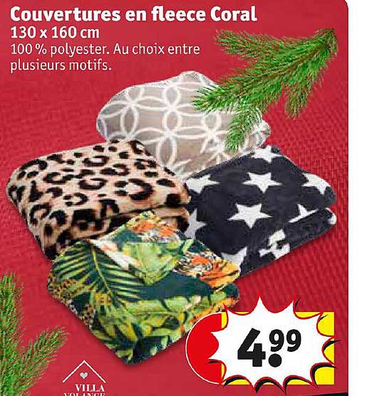 couvertures en fleece coral