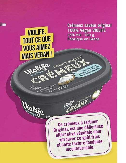 Crémeux Saveur Original 100% Vegan Violife