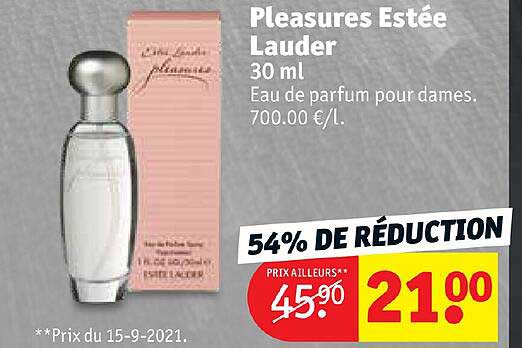 eau de parfum pour dames pleasures estée lauder