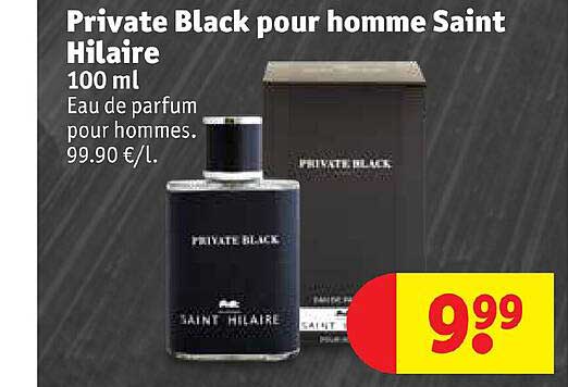 eau de parfum pour hommes private black pour homme saint hilaire
