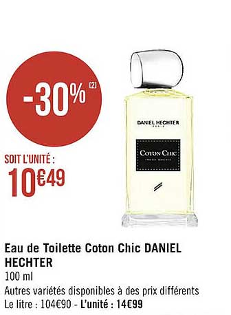eau de toilette coton chic daniel hechter