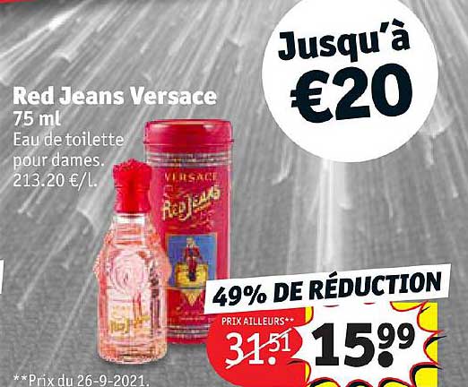 Eau De Toilette Pour Dames Red Jeans Versace