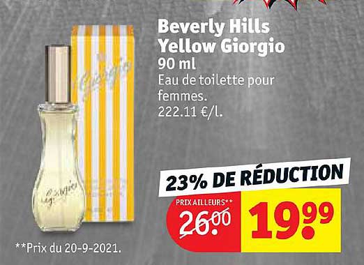 eau de toilette pour femmes beverly hills yellow giorgio