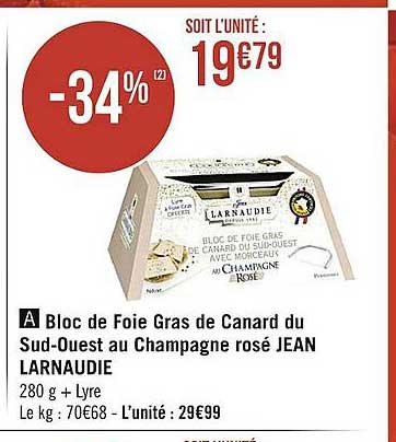 floc de foie gras de canard du sud-ouest au champagne rosé jean larnaudie