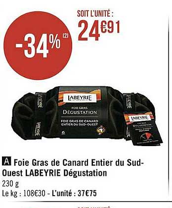 foie gras de canard entier du sud-ouest labeyrie dégustation