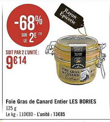 foie gras de canard entier les bories