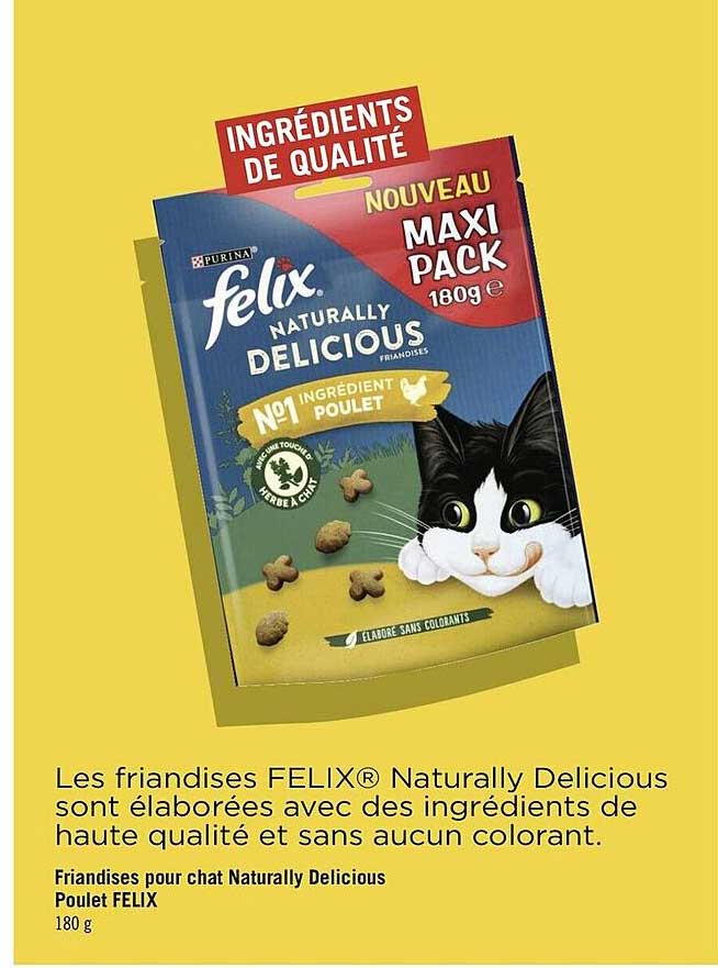 friandises pour chat naturally delicious poulet felix