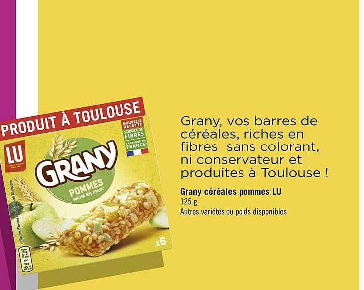 Grany Céréales Pommes Lu