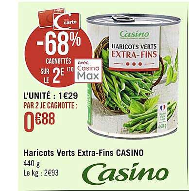 haricots verts extra-fins casino