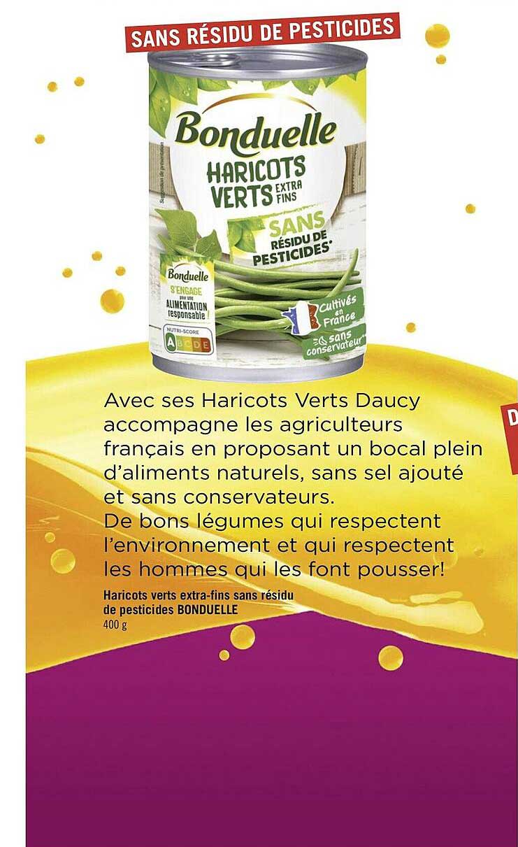 Haricots Verts Extra-fins Sans Résidu De Pesticides Bonduelle