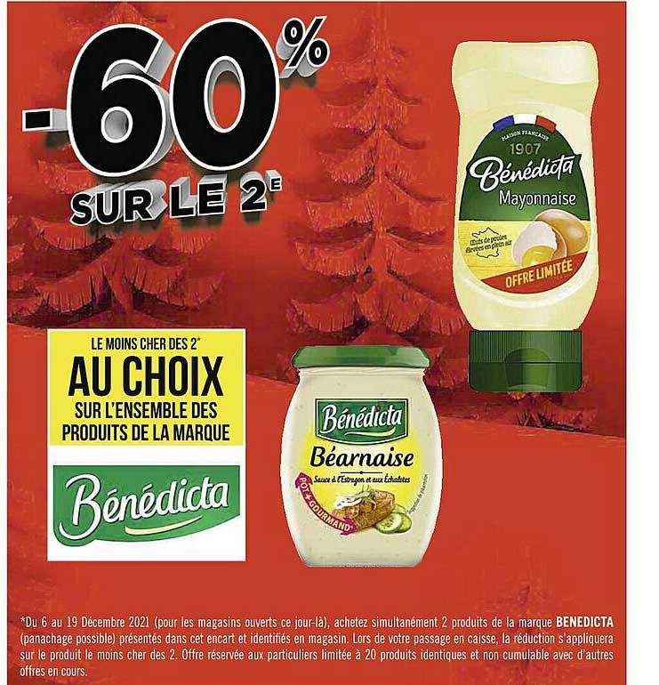 l'ensemble des produits de la marque bénédicta
