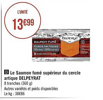 le saumon fumé supérieur du cercle artique delpeyrat