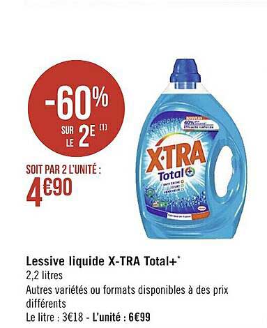 Lessive Liquide X-tra Total+