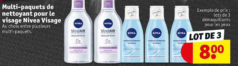 Multi-paquets De Nettoyant Pour Le Visage Nivea Visage