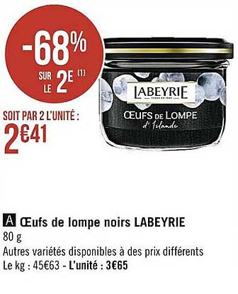 oeufs de lompe noirs labeyrie