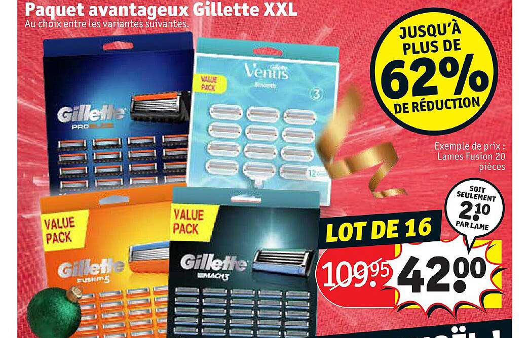 paquet avantageux gillette xxl