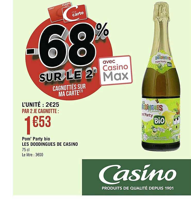 Pom' Party Bio Les Doudingues De Casino