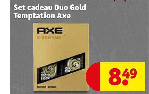 set cadeau duo gold temptation axe