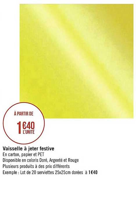 vaisselle à jeter festive