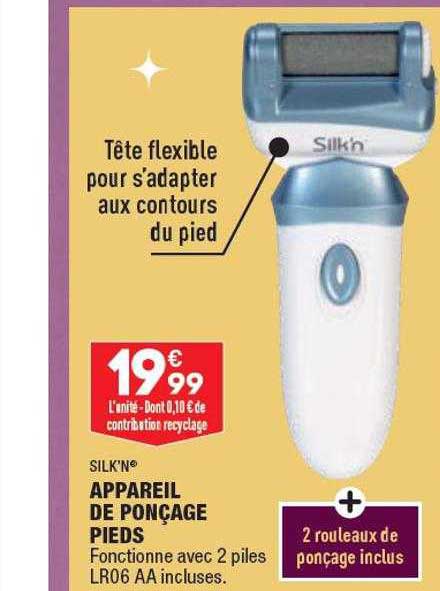 appareil de ponçage pieds silk'n