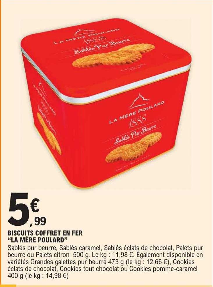 biscuits coffret en fer "la mère poulard"