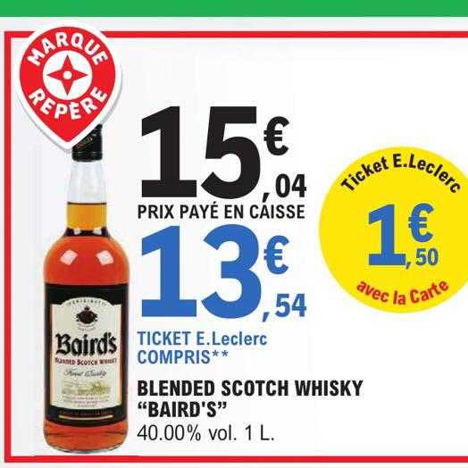 Blended Scotch Whisky "baird's"