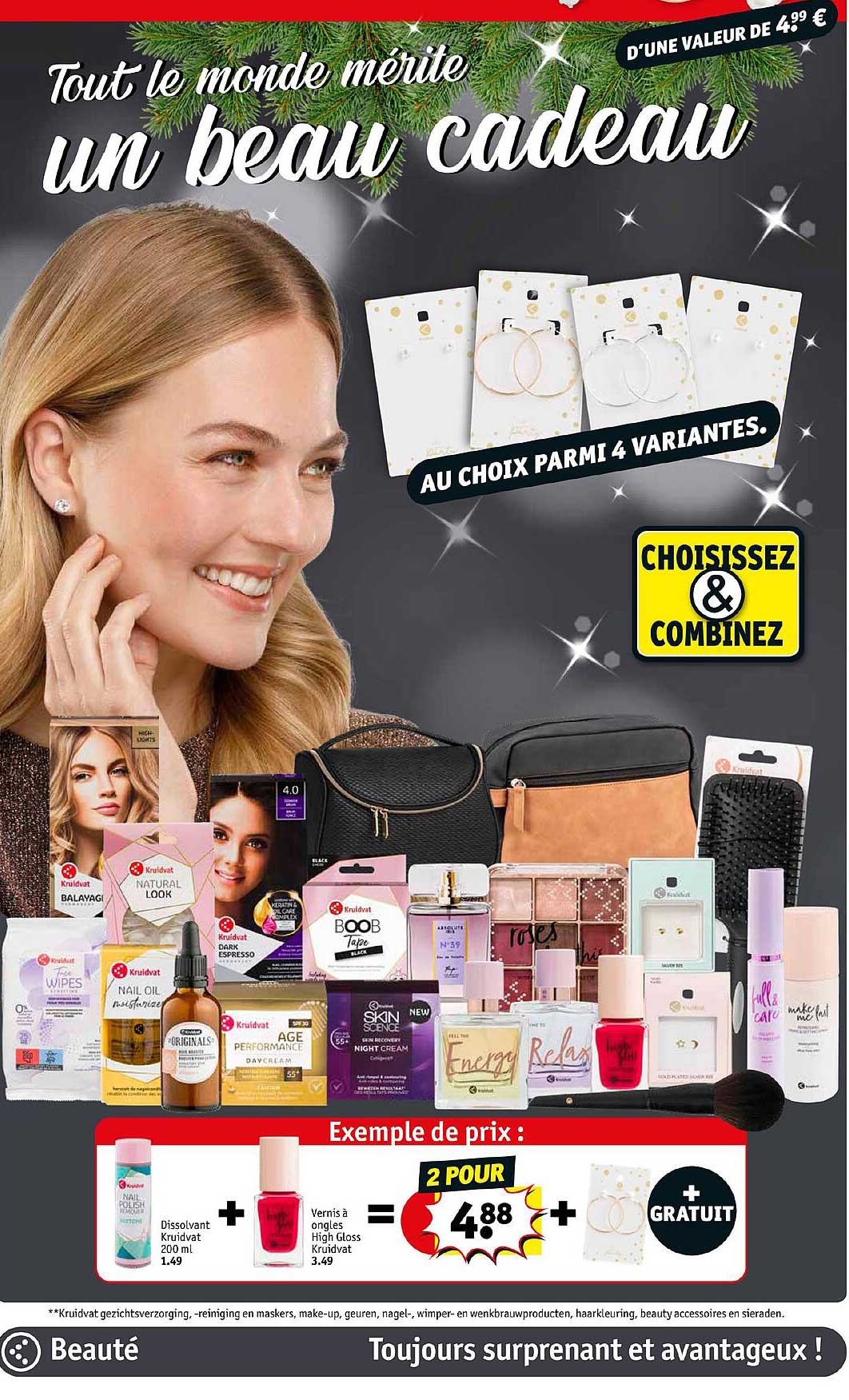 dissolvant kruidvat 200ml + vernis à ongles high gloss kruidvat