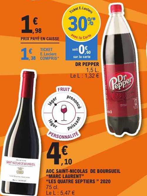 dr pepper, aoc saint-nicolas de bourgueil "marc laurent" "les quatre septiers" 2020