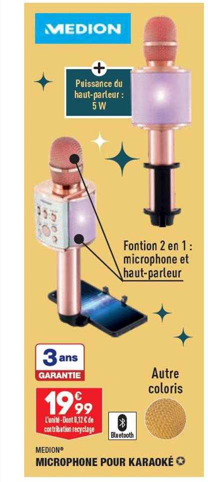 microphone pour karaoké medion