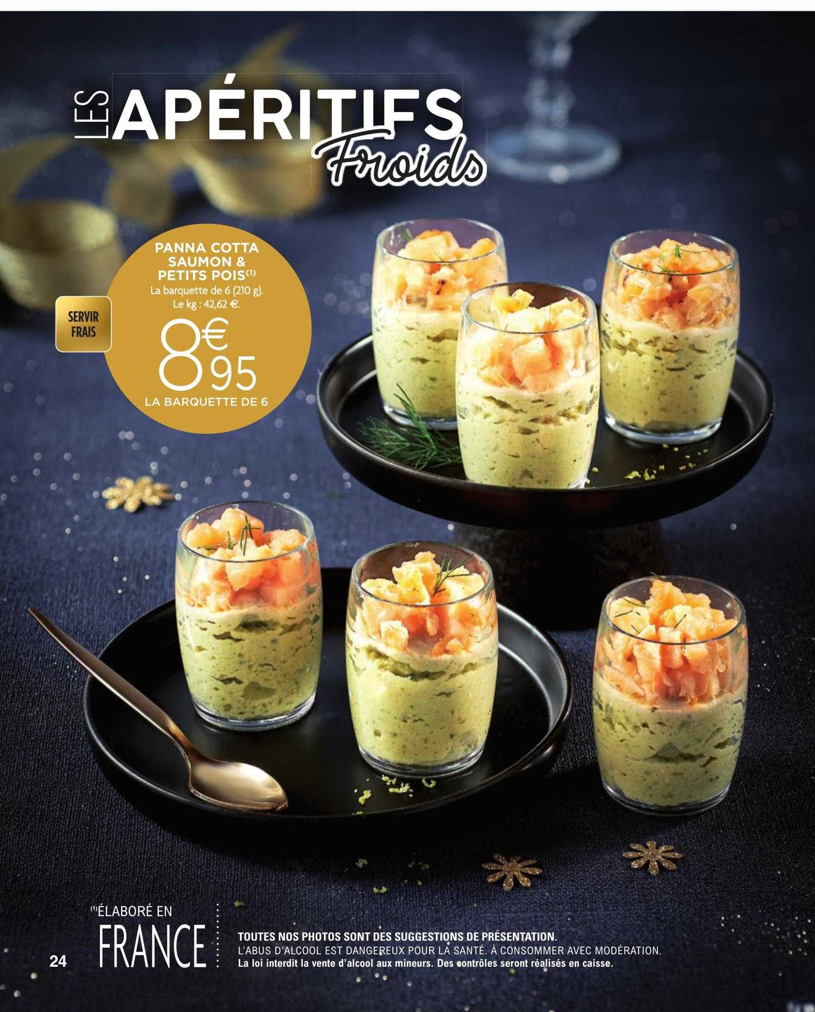panna cotta saumon & petits pois
