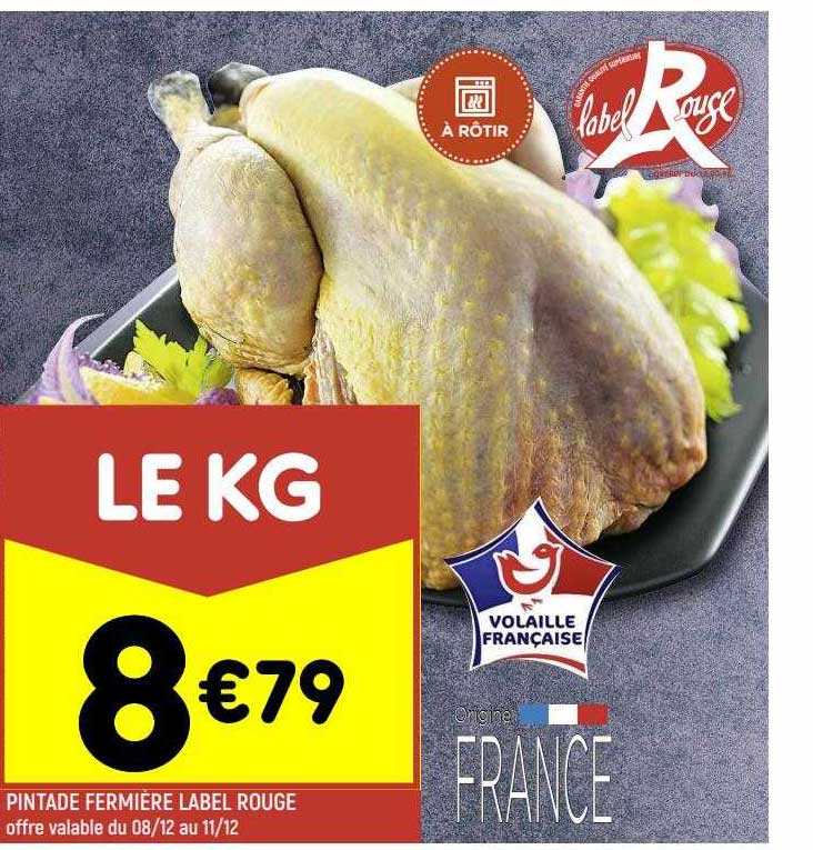 Pintade Fermière Label Rouge