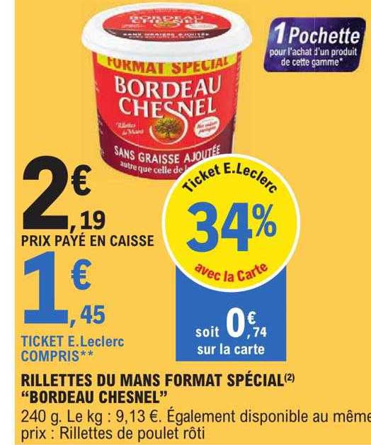 rillettes du mans format spécial "bordeau chesnel"