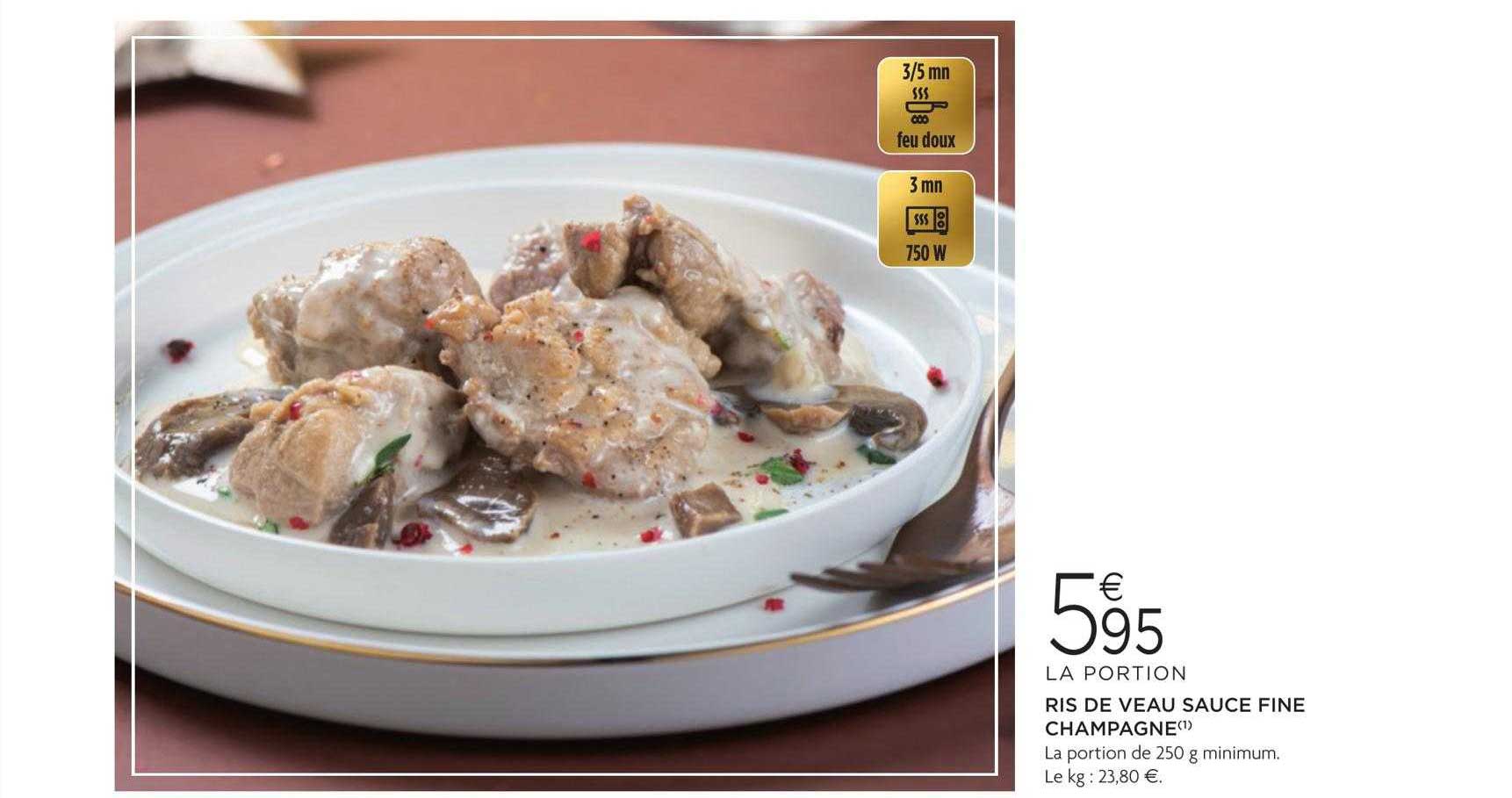 ris de veau sauce fine champagne