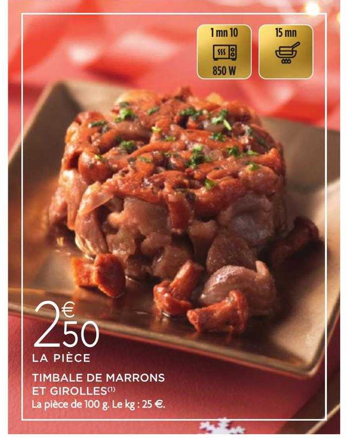 timbale de marrons et girolles