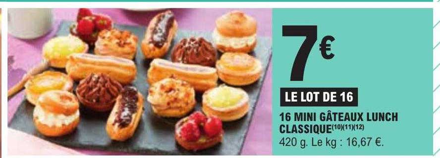16 Mini Gâteaux Lunch Classique