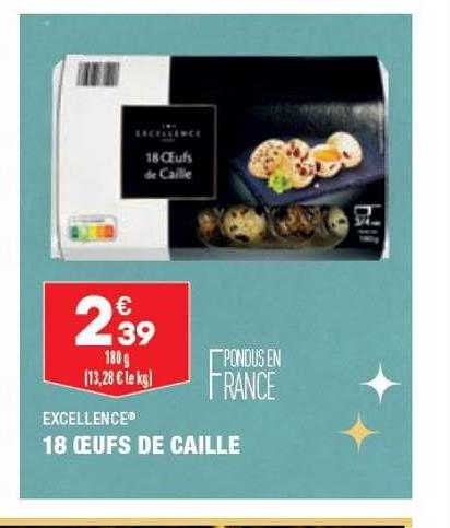 18 œufs de caille excellence