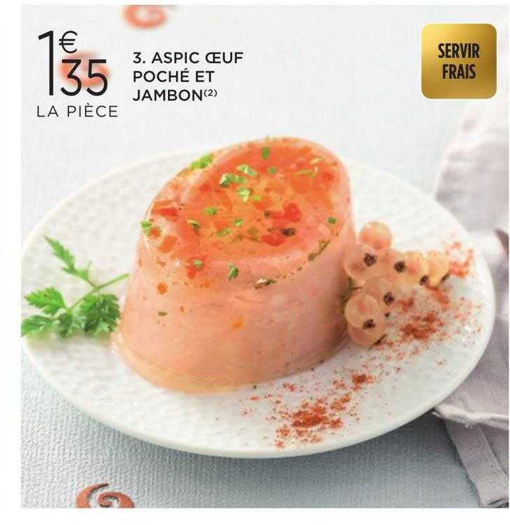aspic œufs poché et jambon