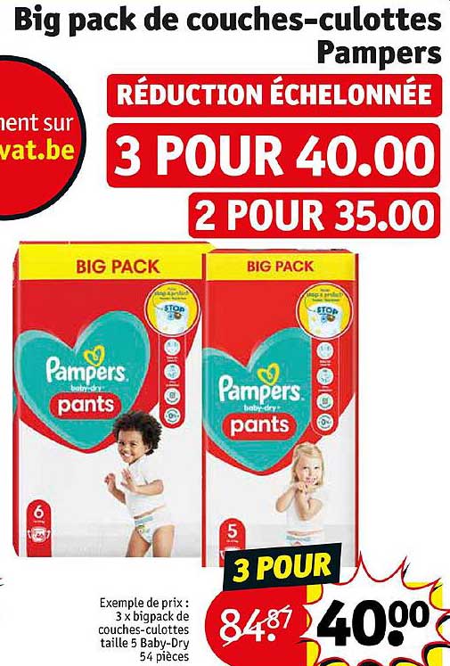 big pack de couches-culottes pampers