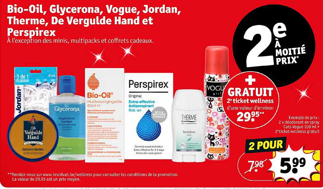 bio-oil, glycerona, vogue, jordan, therme, de vergulde hand et perspirex