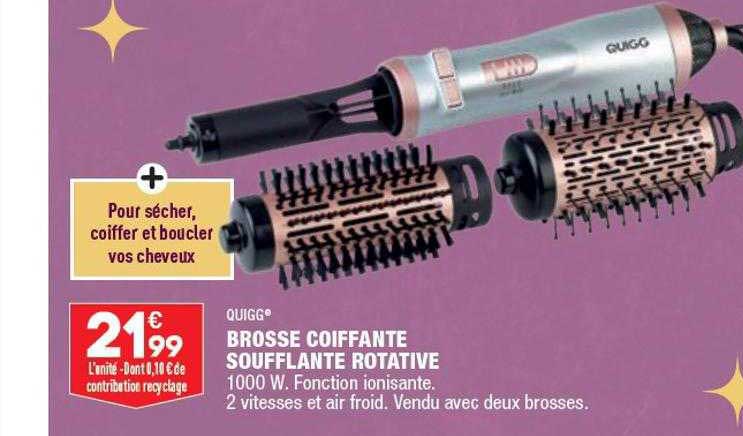brosse coiffante soufflante rotative guiqq