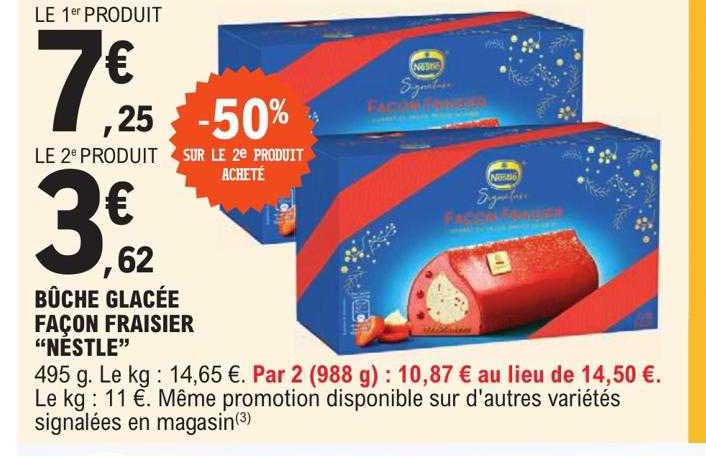 bûche glacée façon fraisier "nestlé"