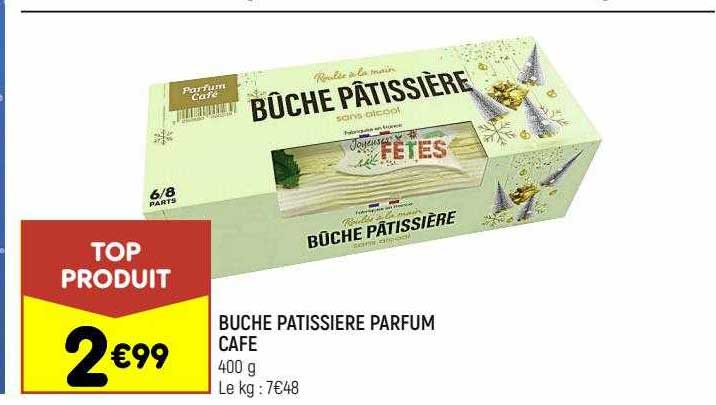 bûche pâtissière parfum café